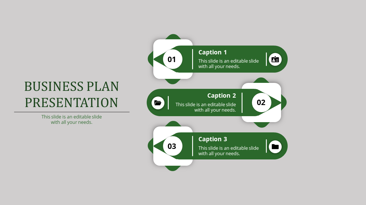 Editable Business Plan Presentation Template Slide